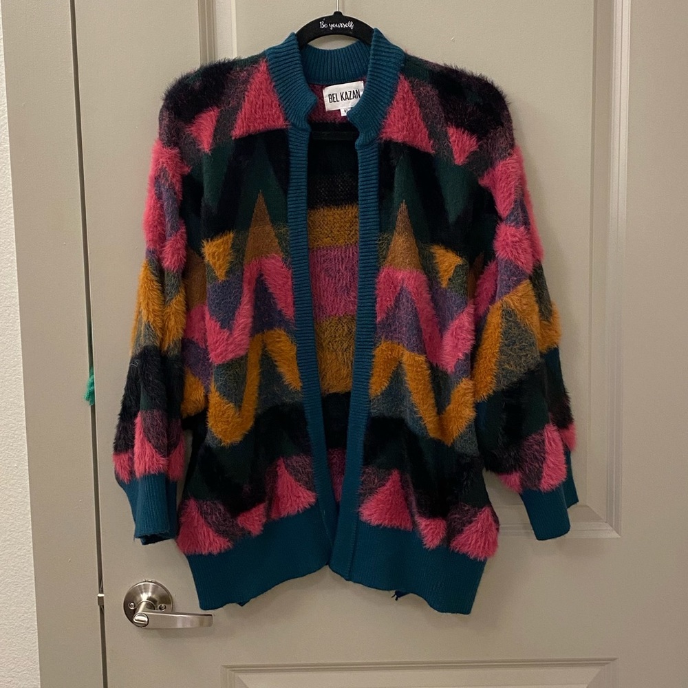 Anthropologie Multicolor Chevron Cardigan